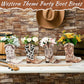 Memorywuu Boot Shape Gift Boxes - 12 Set Western Cowboy Cow Centerpieces for Party Decoration, Rodeo, Birthday, Baby Shower