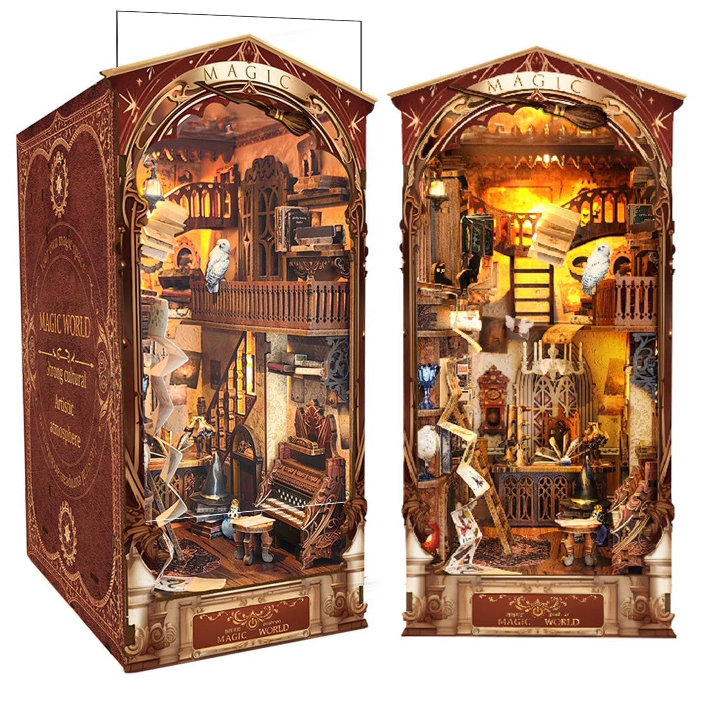 Criolpo Book Nook Kit - Diy Doll House Wooden Miniature House Kit, Book Nook Miniature Kit For Adults Teens, 3D Wooden Puzzle Bo