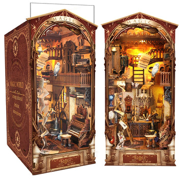 Criolpo Book Nook Kit - Diy Doll House Wooden Miniature House Kit, Book Nook Miniature Kit For Adults Teens, 3D Wooden Puzzle Bo