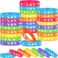 Landical 24 Pcs Hibiscus Birthday Decorations Silicone Bracelets Hawaiian Themed Bracelets Summer Tropical Gift for Tiki Luau Ba