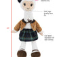 PLUSHIBLE BRIDGING MILES WITH SMILES Soft Baby Doll - Plush Rag with 2 Clothing Set, My First Plush Toy for Girls, Boys & Infant