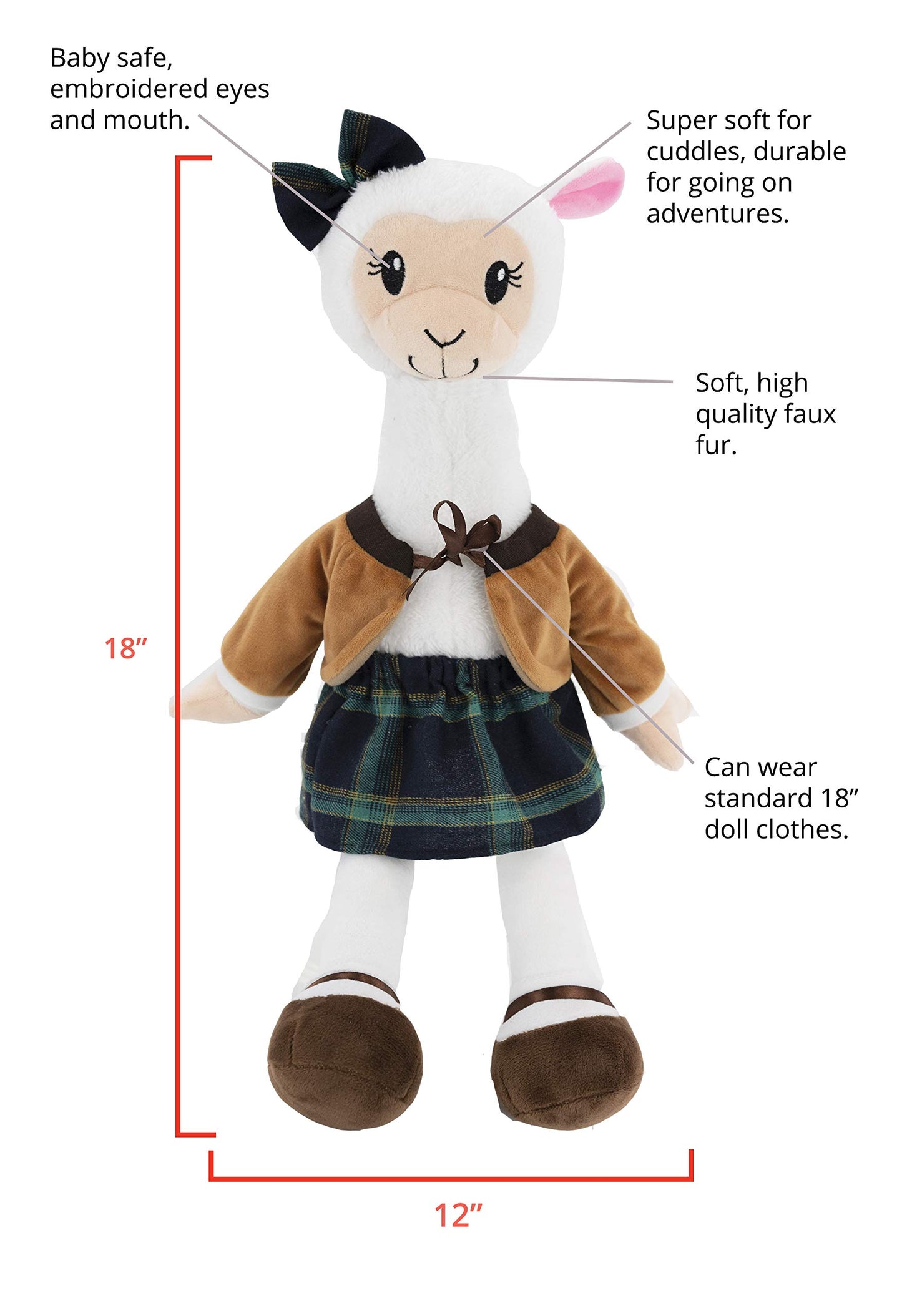 PLUSHIBLE BRIDGING MILES WITH SMILES Soft Baby Doll - Plush Rag with 2 Clothing Set, My First Plush Toy for Girls, Boys & Infant