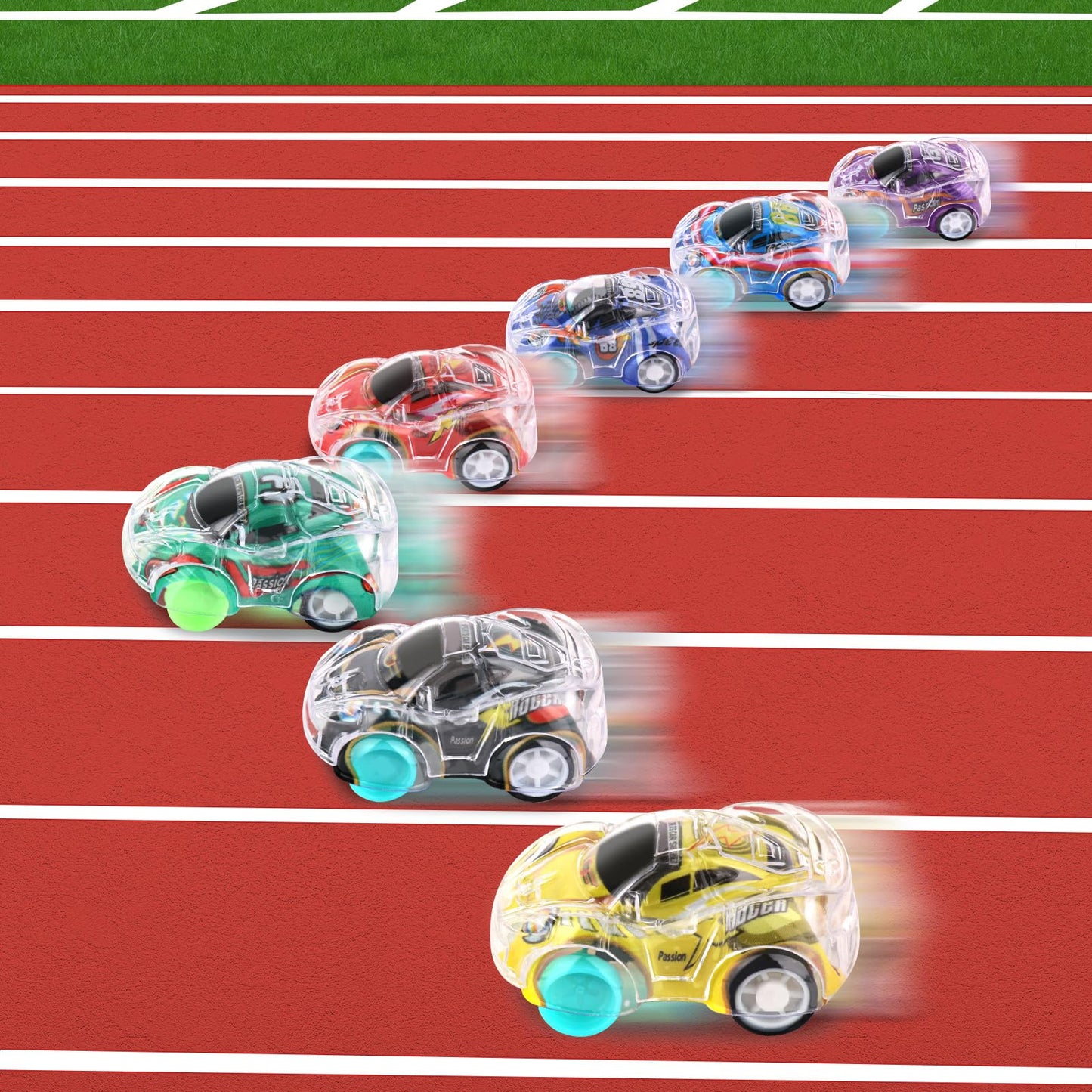 Adecortalk 36 Pcs Mini Pull Back Cars Set - Colorful Racing Car Party Favors for Kids, Toddlers, Goodie Bags, Ages 3-8