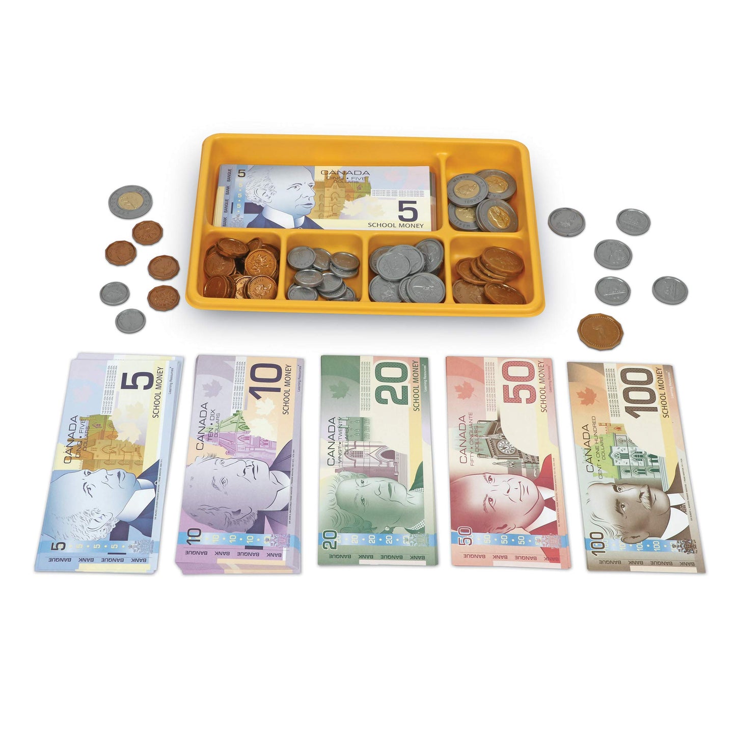 Learning Resources Canadian Currency-X-Change, Pretend Play Money For Kids, Develops Sorting And Money Skills, 211 Pieces, Ages
