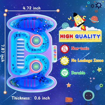 UIIOPJIOM Sensory Fidget Toys for Kids Age 4-12, Blue Squishy Tube Stress Relief, Autism Travel Games, Toddler Easter Basket Stuffers