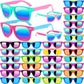 Oleitodh 60 Pcs Kids Sunglasses Bulk,Kids Neon Sunglasses Party Favors With Uv400 Proctection,80S 90S Retro Sunglasses For Boys