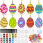 WinnerWhy 30 Sets Easter Suncatchers Window Art Kits, DIY Sun Catchers Bulk Crafts Paint Your Own Window Egg Spring Ornaments fo