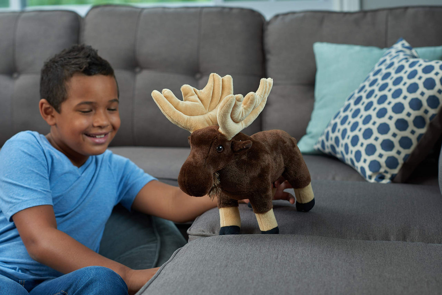 WILD REPUBLIC Moose Plush Stuffed Animal, Cuddlekins, 12 Inches, Polyester, Model 11038