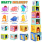 KMTJT Dinosaur Sorting and Stacking Toys for Toddlers, Montessori Learning Blocks, Multicolor, Ideal for 1-3 Year Olds