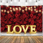 KatchOn, Love Valentines Day Backdrop - XtraLarge, 84x60 Inch | Valentines Backdrops for Photography | Happy Valentines Day Bann