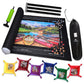 Gourbette Jigsaw Puzzle Mat Roll Up, Black Felt Storage for 500-2000 Pieces, Model JPM-0011, Puzzle Keeper and Organizer