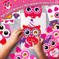 Chiazllta 30 Pcs Valentine'S Day Craft Kits Diy Owl Craft For Kids Valentine'S Heart Craft Make Your Own Owl Bulk Set For Home C
