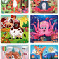 Puzzles For Kids Ages 3-5 Year Old 20 Piece Colorful Wooden Puzzles Set Of 6 Vibrant Theme Brain Development Learning Toys Set For Boys And Girls (6 Puzzles)