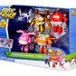 Super Wings 5' Transforming Toys 5-Pack, Supercharged Jett, Supercharged Paul, Supercharged Dizzy, Golden Boy & Sunny Airplane Toys Action Figures, Preschool Toy Plane For 3 4 5 Year Old Kids