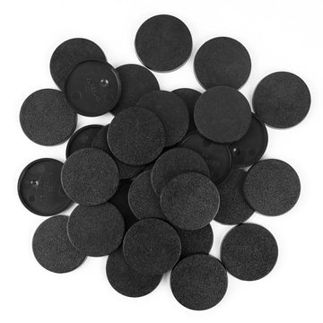 100Pcs Miniature Bases With 120Pcs Adhesive, 32Mm/1.26Inch Black Round Plastic Model Bases For Gaming Miniatures Or Wargames Boa