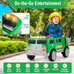 Costzon Ride on Garbage Truck, 12V Battery Powered Kids' Electric Vehicles w/Remote Control, Trash Bin/Shovel/Lights/Sound Effec