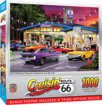 Cruisin Route 66 Pitstop 1000 Piece Jigsaw Puzzle