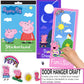Coloring and Activity Set - Bundle Includes Peppa Pig Coloring Book, Peppa Pig Stickers, and 2-Sided Door Hanger (Peppa Coloring
