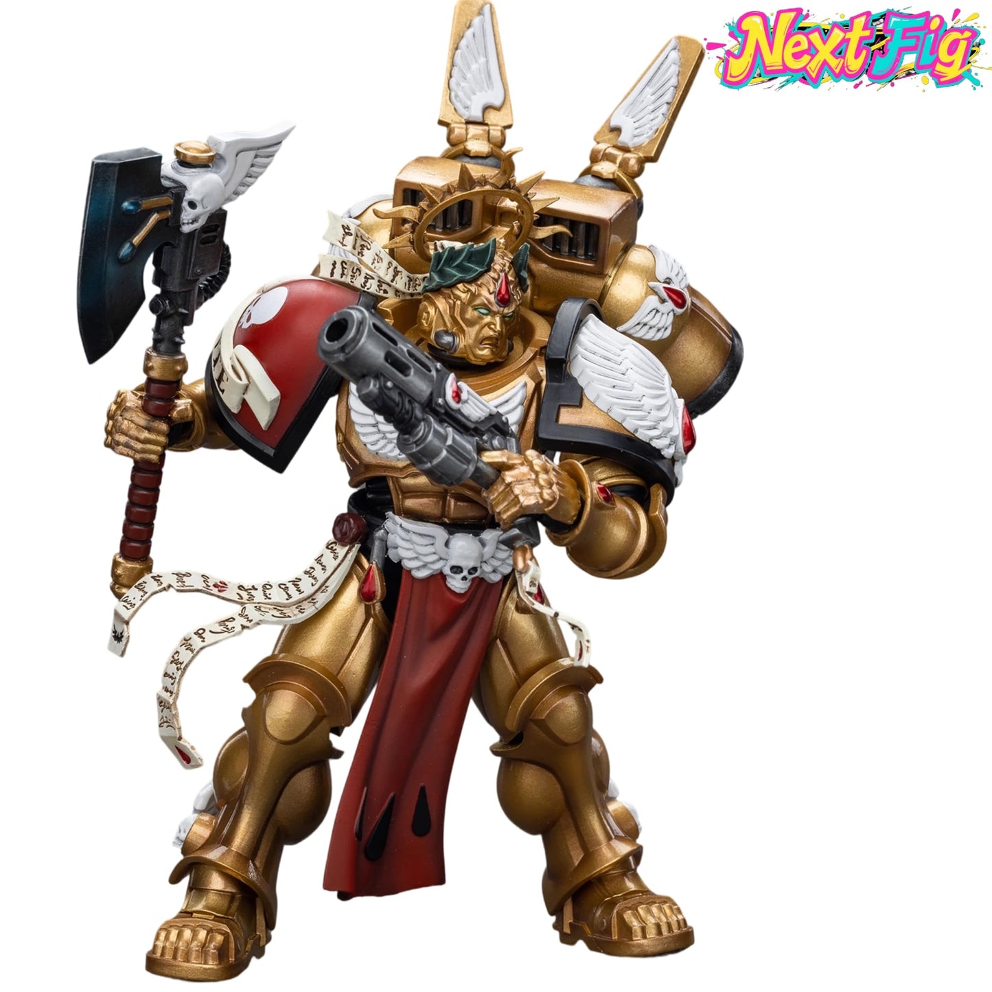 JOYTOY Commander Dante Warhammer 40K 1/18 Action Figures Blood Angels Commander Dante 4.9Inch Collectible Model Birthday Gifts Warhammer Series Model