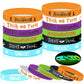 Capoda 100 Pcs Halloween Luminous Silicone Wristbands, Pumpkin Patterns Rubber Bracelets Glow in the Dark, for Kid over 6 Years 