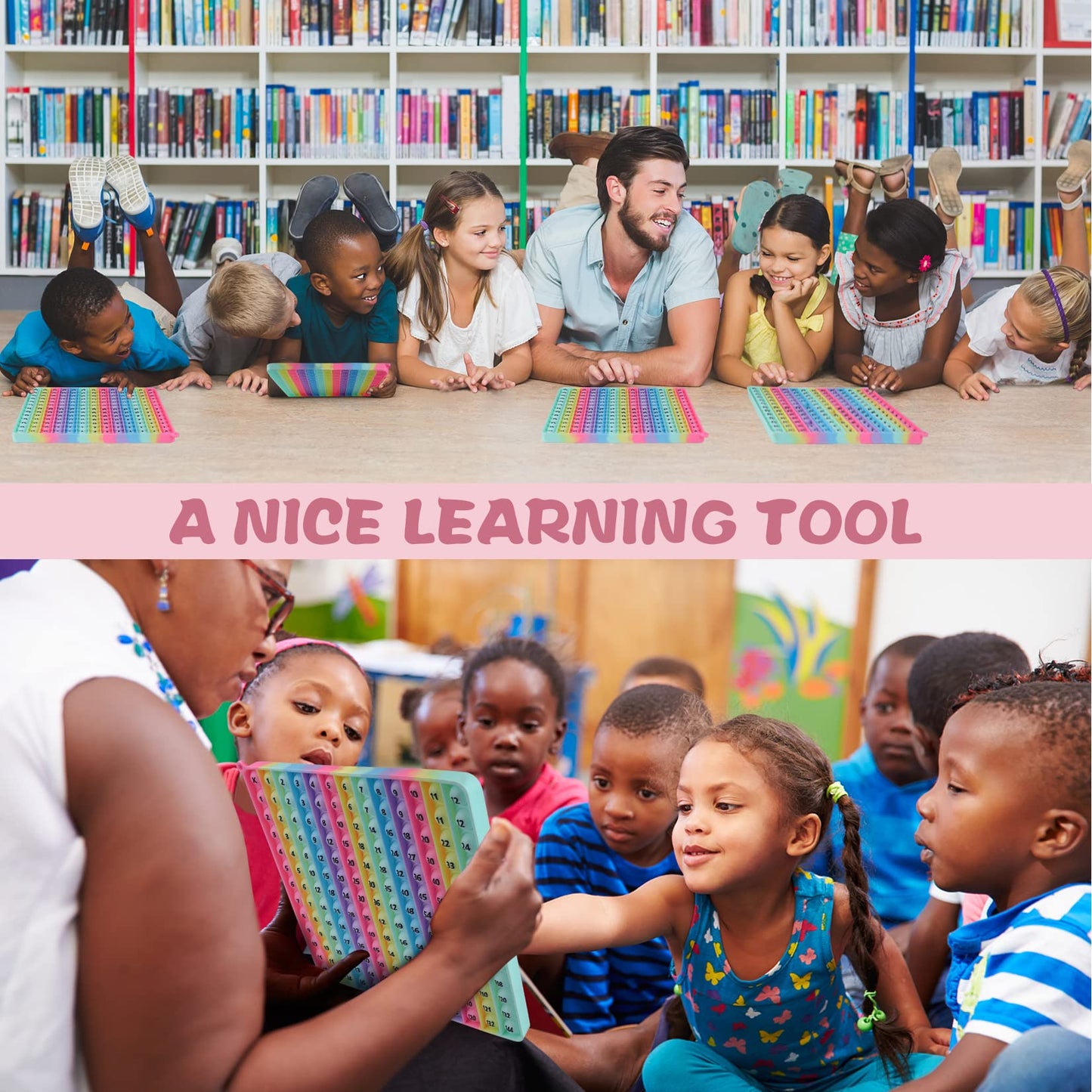 DK-SIMINA 12x12 Digital Multiplication Table Flash Cards - Fidget Math Toy for 3rd Grade, Macaron Color, Fun & Easy Learning Game