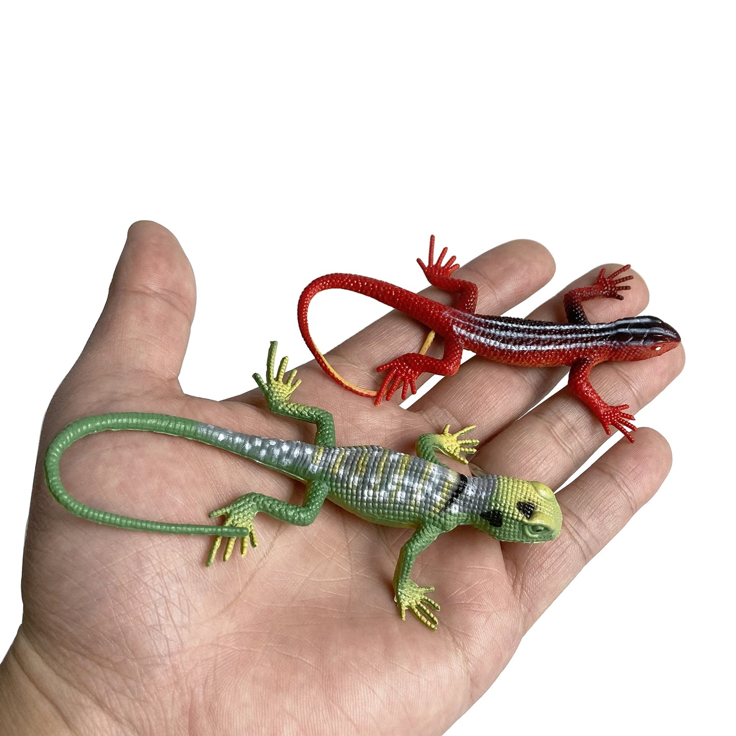 Nakimo Plastic Lizard Toys Artificial Model Reptile Realistic Rubber Lizard Animal Figures For Halloween Party Decoration, Practical Joke And Educational Toys, 12Pcs