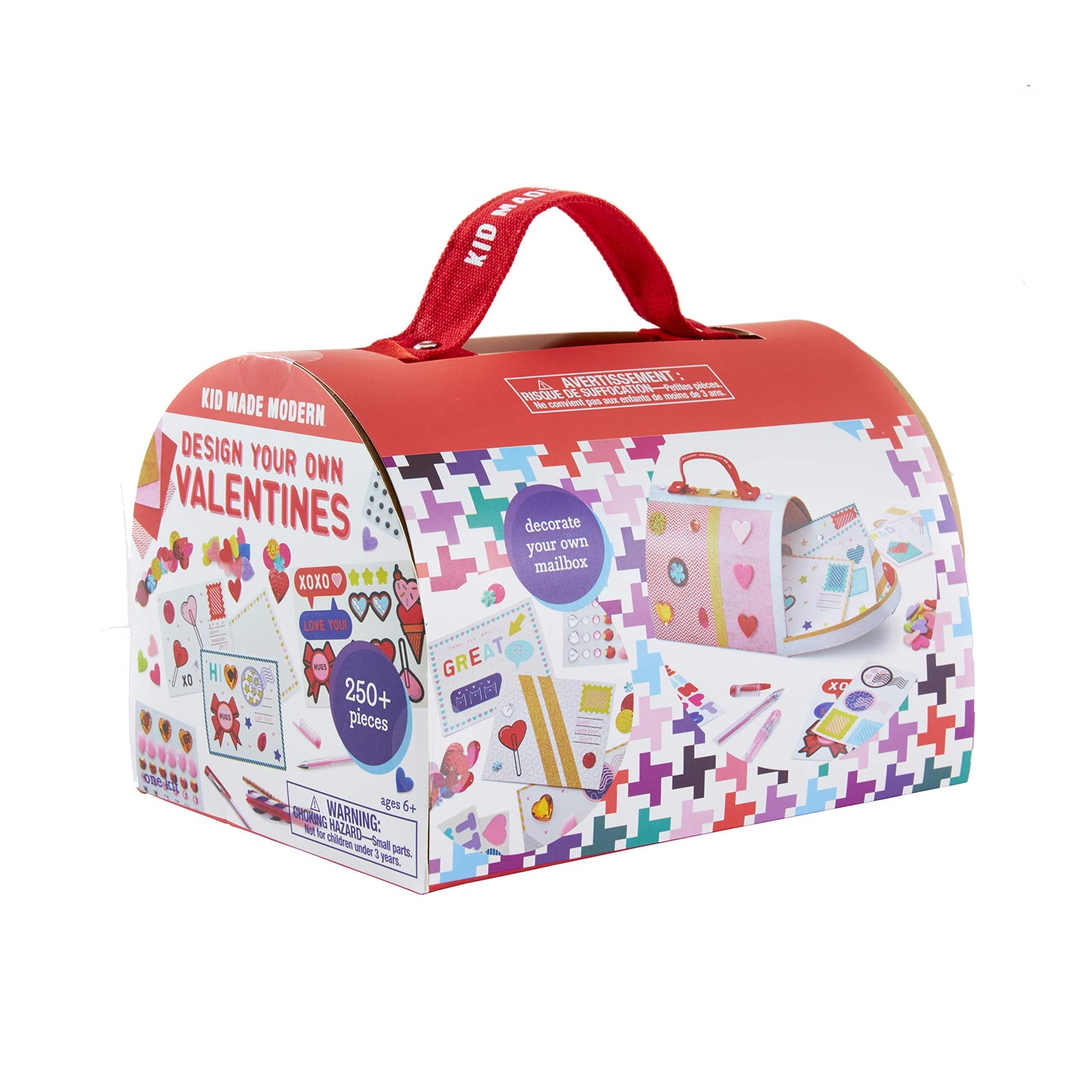 Kid Made Modern Valentines Day DIY Craft Kit for Kids - (250+ Pcs) Bulk Mailbox & Card Making Creative Arts and Craft Activity