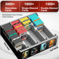 Binirin Trading Card Storage Box For Commander Display, 3000+ Mtg Deck Box With 4 Toploaders & Card Supporters, Pu Leather Card