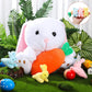 Chalyna Bunny Stuffed Animals With 3 Bunnies In A Carrot Rabbit Decor 10 Inches Easter Rabbit Plush Soft Cute Bunny Plush Toys D
