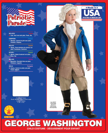 Rubies  211371 George Washington Child Costume - Blue-Brown - Small