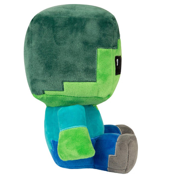 Jinx Minecraft Crafter Zombie Plush Stuffed Toy, Multi-Colored, 8.75'' Tall
