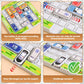 YIQUHUI Parking Puzzler Magnetic Travel Game - Logic Puzzle Toy for Kids Ages 4-12, 750 Traffic Jam Challenges, Green Plastic