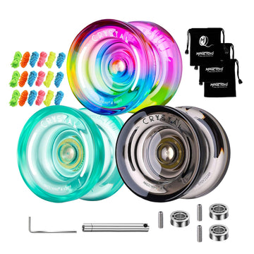 3 Pack Of Yoyo K2 Crystal, Responsive Yoyos For Kids Beginner, Dual Function Yoyos With Replacement Unresponsive Yoyo Bearings+R