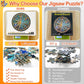 1000 Pieces Zodiac Jigsaw Puzzles For Adults Kids Teen Round Puzzle Game Toys Gift Zodiac Horoscope 26.7' X 26.7'
