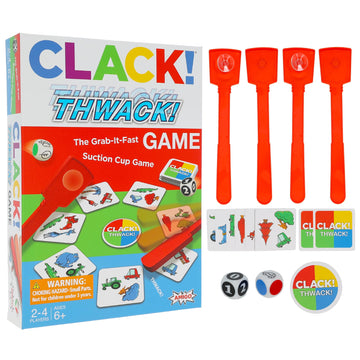 Amigo Games Clack! Thwack! The Grab-It-Fast Suction Cup Game! Roll The Dice, Find The Match, And Thwack! Perfect Family Game Or