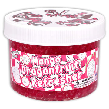 Mango Dragonfruit Refresher (8Oz) - Fishbowl Bead Slime - Handmade In Usa - Dope Slimes Pink