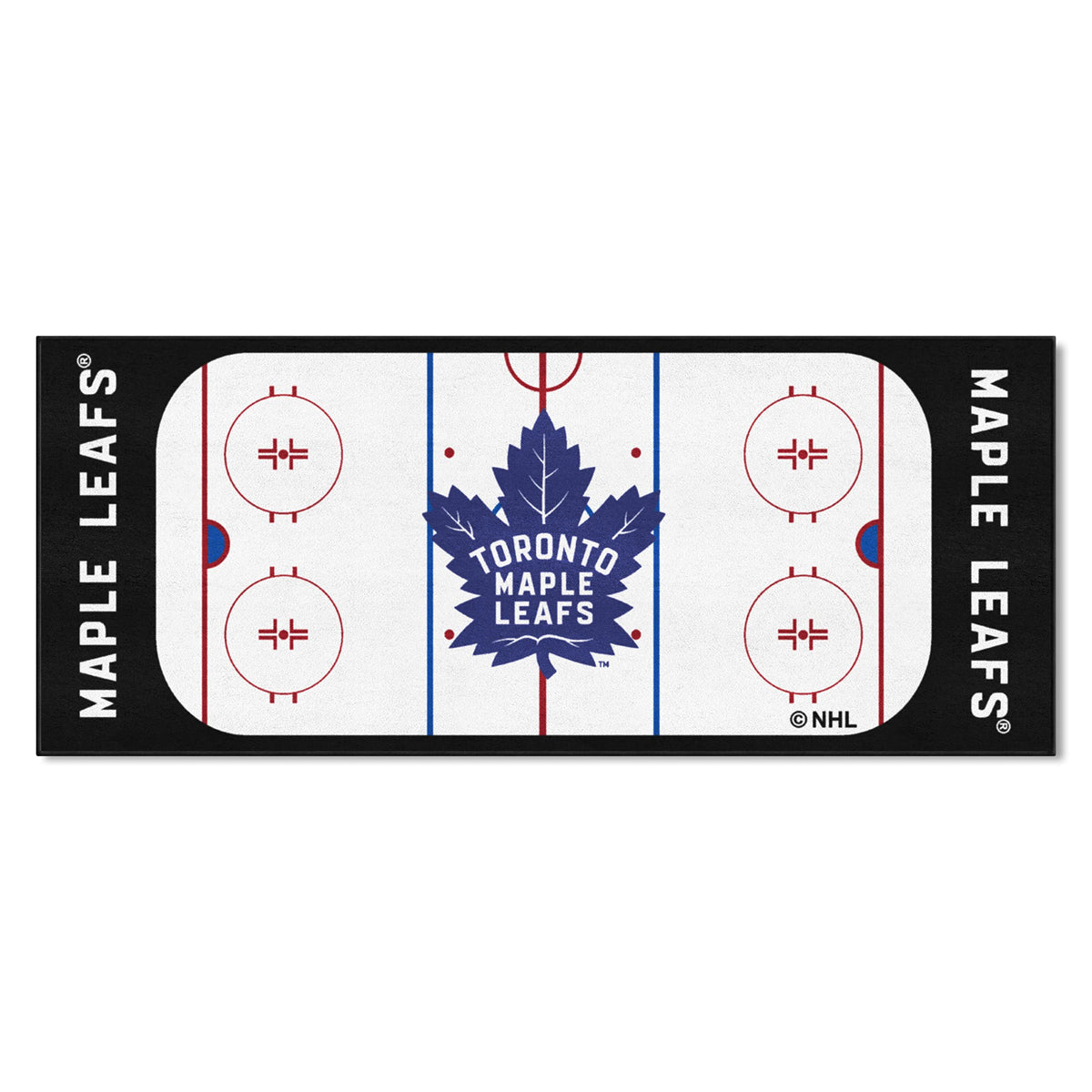 FANMATS NHL Toronto Maple Leafs Nylon Face Football Field Rink Runner , 30x72