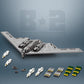 HI-REEKE Fighter Jet Building Block Set, B2 Bomber Military Plane Toy for Teen