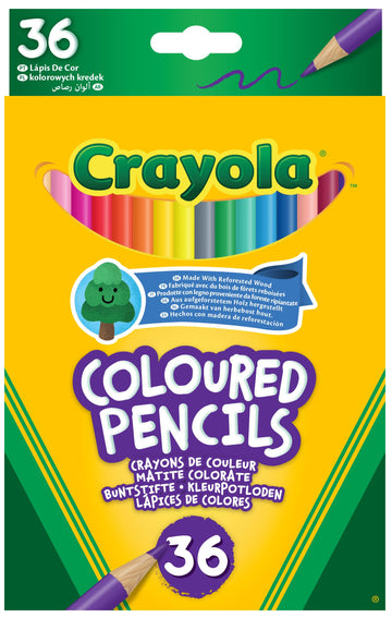 Crayola BIN684036 Long Barrel Colored Woodcase Pencils