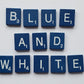 Planet Xpress Wood Scrabble Tiles Set 100 Tiles-Game Replacement,Scrapbooking,Crafts,Messages,Etc. (1 Set (100 Tiles),Blue)
