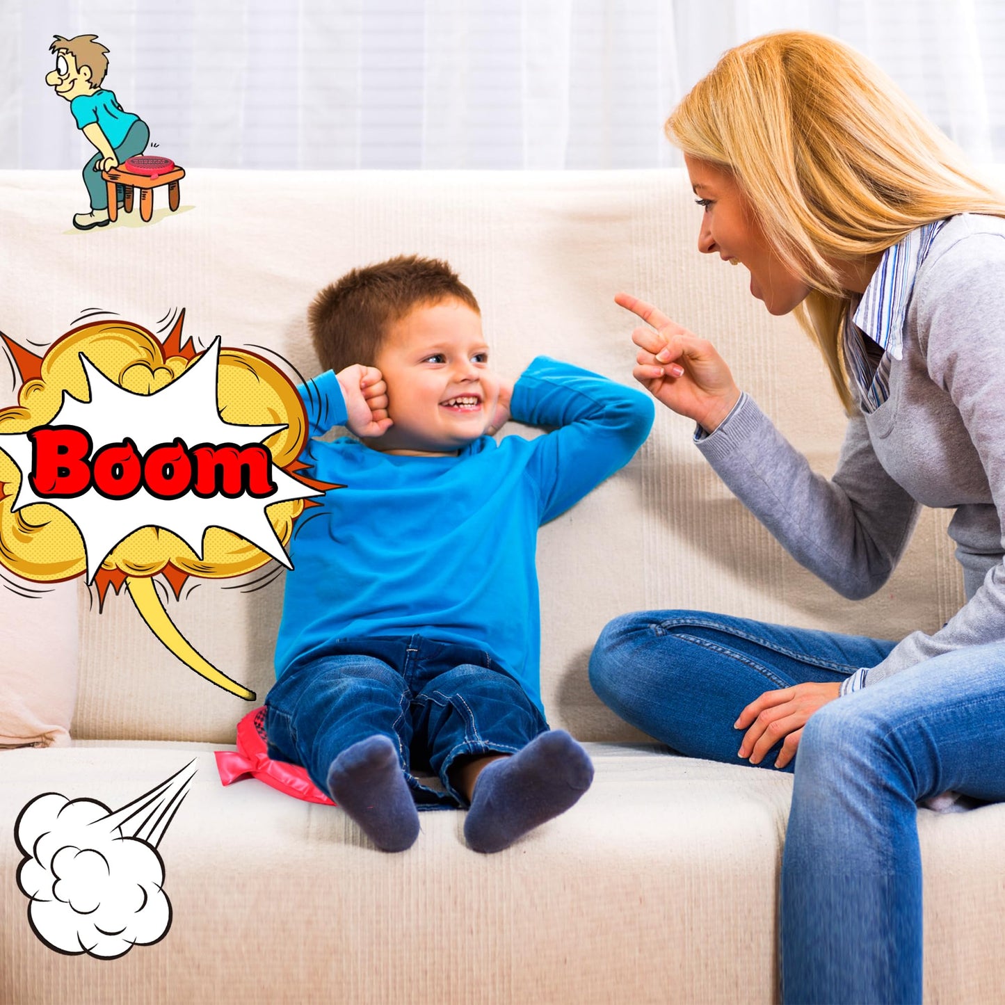 sicitu Whoopee Cushion  9 Whoopie Cushion Fart Toy  Self Inflating Woopie Cushion for Kids mature-themed Teens  Make Great Big Mega Woopy Fart Sounds  Funny Fart Game  Prank Gag White Elephant Gifts