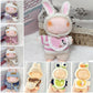 Clothes for Labubu 17cm Labubu Accessories Crochet 3 Piece Set Outfits for Labubu(Pink Rabbit)