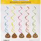 Creative Converting Show Your Emojions Hanging Swirls Party Supplies, Multicolor