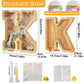 weallbuy Large Letter Piggy Bank for Kids Boys Girls Wooden Personalized Piggy Banks A-Z with Target Area Clear Alphabet Banknote Coin Banks for Gift Decoration Baptism (K)