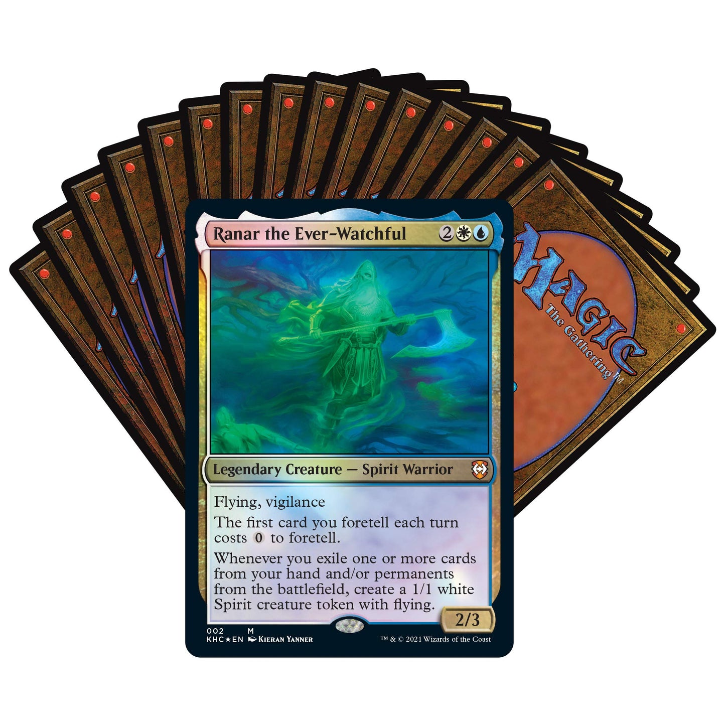 Magic The Gathering Kaldheim Commander Deck – Phantom Premonition | 100 Card Ready-To-Play Deck | Blue-White