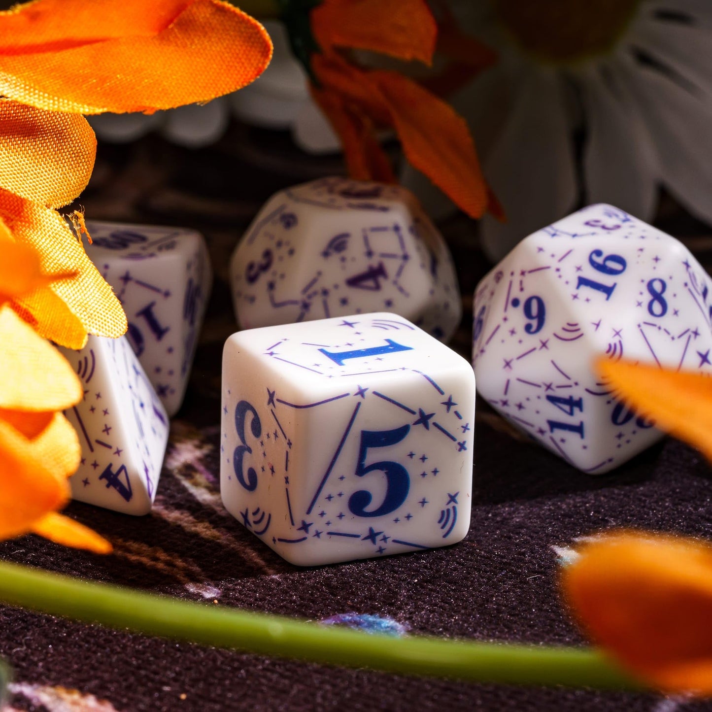 Hddais Dnd Dice Set, 7Pcs Resin D&D Dice Rpg Polyhedral Dice Set With Gift Case For Dungeons And Dragons And Other Tabletop Game