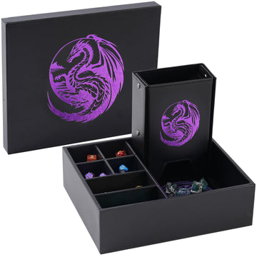 Soar Forge Dice Tray and Dice Tower for DND - All-in-One Tray, Storage & Large Tower for Random Rolls - Stores Dice for D&D, Min