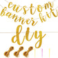 TaoBary 167 Pcs DIY Banner Kit Christmas Glitter Customizable Birthday Banner Glitter Make Your Own Banner Kit 162 Letters Symbo
