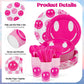 Durony 350 Pcs Preppy Birthday Decorations 50 Guest Disco Cowgirl Party Supplies Pink Smiley Face Paper Plate Cup Napkin Cutlery