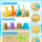 DISHIO Beach Sand Toys for Kids Sand Box Beach Toys with Mesh Bag,Sand Castle Bucket and Shovel,Sand Molds,Waterig Can, Sieve, D